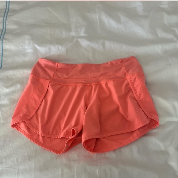 Coral Lululemon shorts - Picture 1 of 4